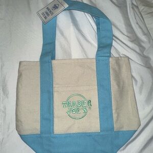 Blue and Cream Tote Bag